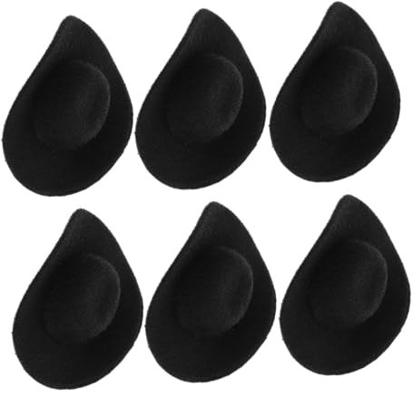 JOINPAYA 6 Stück Hutspielzeug Zylinder Für Bastelarbeiten Mini-Zylinder Schneemannmützen Zum Basteln Cowboyhut-schlüsselanhänger Mini-cowboystiefel Für Tafelaufsätze Mini-filzhüte Black Eva