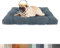 Lsjoaw Orthopädisches Hundebett 75x50x8cm Cordstoff Dog Bed Kleine Hundesofa Plüsch Hundekissen Grosse Hunde Hundecouch rutschfest Unterseite Mittelgroße Hundekörbchen Hellgraublau