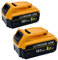 2 pack,8000mAh Replacement Batteries fit for DeWALT 20V MAX Tools-High Capacity Li-Ion Batteries for DCB200/DCD/DCF/DCG Series Tools | Overheat Protection, Double Run Time, with LED Fuel Gauge