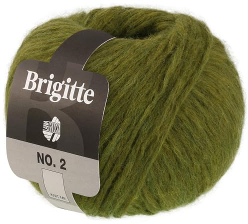 LANA GROSSA Brigitte Nr.2 | Edle Netzgarnstruktur aus Alpaka und Baumwolle | Handstrickgarn aus 47% Alpaka, 45% Baumwolle & 8% Schurwolle | 50g Wolle zum Stricken & Häkeln | 140m Garn FB 72