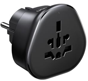 UGREEN universell reseadapter för EU-uttag, 2300W typ F | Kompatibel över hela världen med Tyskland, Korea, Thailand, Frankrike, högpresterande adapter