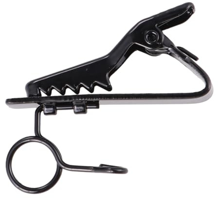 ifundom 12 Stück Mikrofon Revers Krawattenclip Metallclip Schwarz Mit Elastischem Stahlring Kleiner Lavalier Mikrofonhalter Für Videokonferenzen Sprachchat Und Karaoke