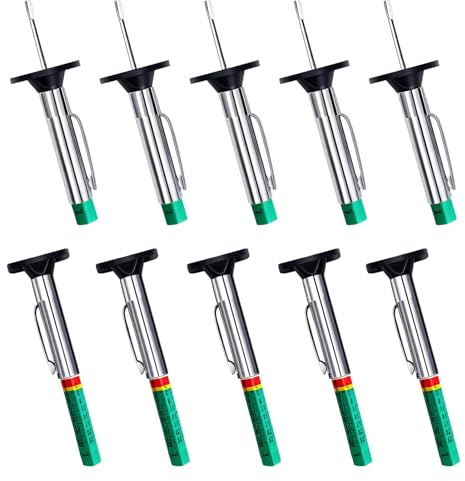 10 PCS Tyre Tread Depth Gauge UK, Tire Tread Depth Gauge Smart 6-Sided Colour Coded Measurement Tool 0 to 1 inch, 1/32nds Scale with Pocket Clip Accurate Tyre Wear Checker for Car Truck Motorcycle Bus