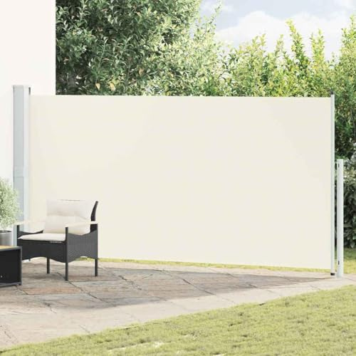 Genérico Toldo Lateral retráctil de jardín Crema 180x500 cm,Jardín,Artículos de Exterior,Sombrillas-313406