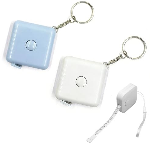 BDEPSTR 2 Stück Zweiseitige Mini Maßband, Einziehbar & Tragbar für Körpermaße & Kleidung, Präzise Messung