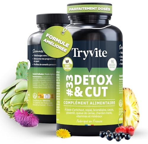 TRYVITE | formule Minceur, Légèreté & Gestion des Portions | Chardon-Marie, Artichaut, Nopal & Pissenlit | 90 Gélules | Fabriqué en France | Formule Améliorée 2026