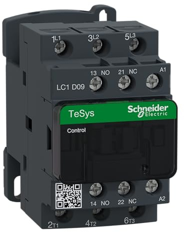 Schneider Electric TeSys D - AC Contactor, 220 V AC, 50/60 Hz, 3 Pole, 3NO, 9A, Fixed & DIN Rail Mounting, LC1D09M7, 9a/220v
