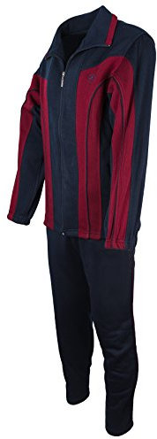 Paris Herren Baumwolle Jogginganzug - Dunkelblau/Bordo, Groesse: XL