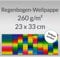 Regenbogen-Bastelwellpappe 260 g/qm 23 x 33 cm - 10 Blatt sortiert