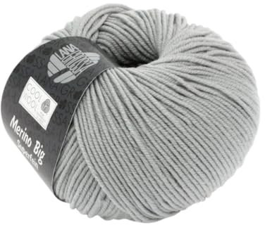 LANA GROSSA Cool Wool Big | Extrafeine Merinowolle waschmaschinenfest und filzfrei | Handstrickgarn aus 100% Schurwolle (Merino) | 50g Wolle zum Stricken & Häkeln | 120m Garn FB 928