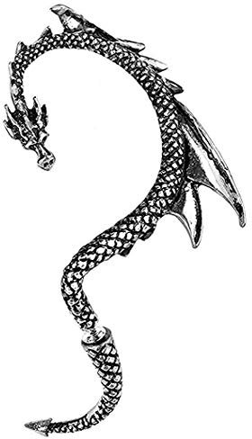 Alchemy Gothic E274L Ohrmanschette, Drachen-Design, für linkes Ohr, Pfelegeanweisungen (evtl. nicht in deutscher Sprache)
