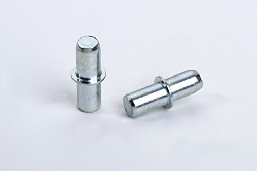40 Stck. Hettich DUPLO Bodenträger Ø 5 mm, Metall verzinkt, für 5 mm Lochbohrungen, mit Rand - LIVINDO