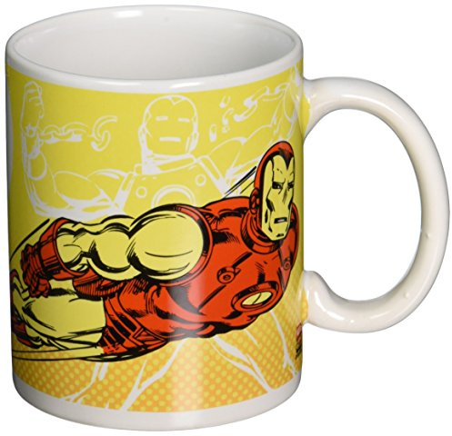 Zak! Designs Ceramic Mug with Marvel Comic Ironman Graphics, 11.5 oz.