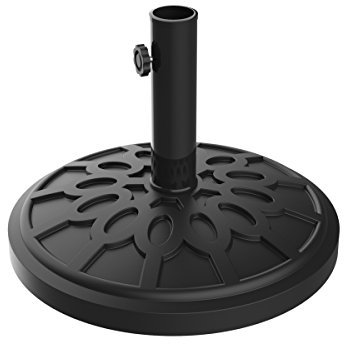 Pure Garden Pied de Parasol de terrasse – 8,6 kg, Noir, 4,8 cm