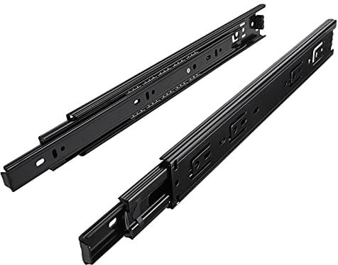 SOTECH 1 Paar Vollauszüge KV3-45-H45-L550-NF schwarz 550 mm (eingeschoben) Schubladenschienen kugelgelagert Tragkraft 45 Kg