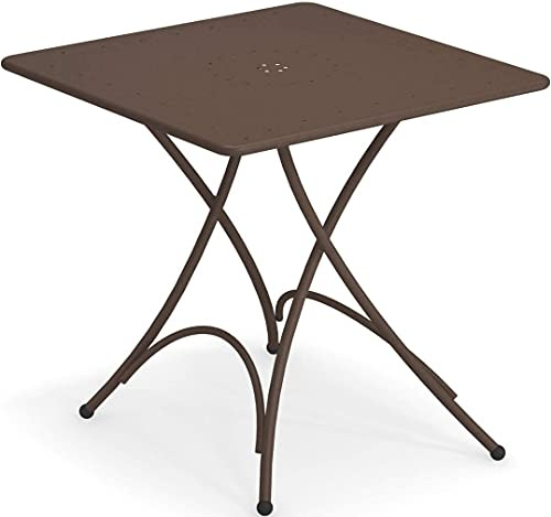 Pigalle quadratischer Tisch klappbar cm. 76x76 code 906 Indishbraun fabre cod. 41