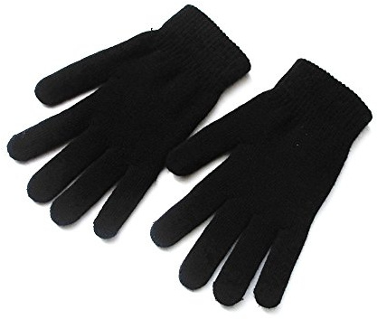 Geicyjiecy Mellons Winter Magic Gloves Warm Strecty Knit Gloves For Men Women, Black, One Size