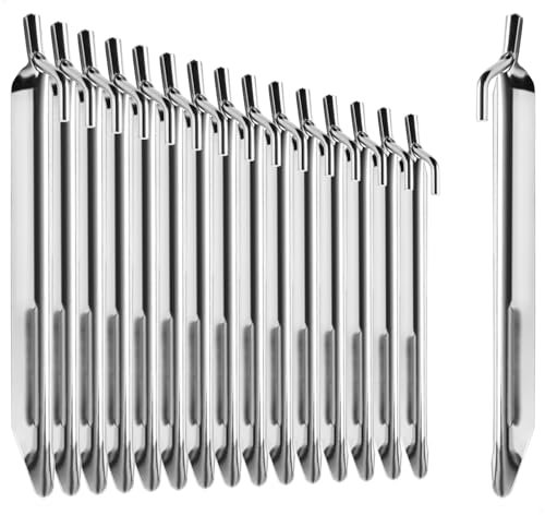 com-four® 16x Zelt-Heringe aus Stahl - robuste Erdnägel in V-Form für Camping und Outdoor - ideal für normalen Boden 235mm - V Profil