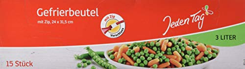 Jeden Tag Gefrierbeutel mit Zip 3l, 15 Stück