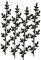 Wachsornament 4 Reihen grüne Zweige 12 cm