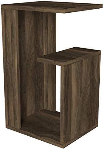 moebel17 Sister 4968 Couchtisch Beistelltisch Sofatisch Kaffeetisch, Walnuss, 35x29,5x60cm, mit Ablagen, unterschiedlich aufstellbar (Tesbih Walnuss)