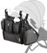 SUNVENO Kinderwagentasche，Schwarzes Netz，2-teiliges Set，Universal-Kinderwagen-Organizer und Aufbewahrungsgitter mit Netzfach