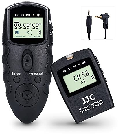 JJC Wireless Remote Control Wired Shutter Release Cord Intervalometer Timer Compatible with Panasonic DC-G9 DC-S5 S1 S1R S1H DMC-GH7 GH7 GH5 GH4 GH3 GH2 GH1 G10 G7 G6 FZ2000 FZ1000 FZ300 FZ200