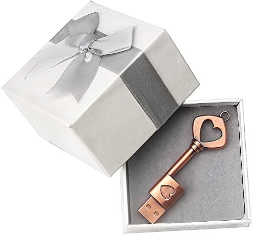 leizhan 32GB Metall USB 2.0 Flash Laufwerk Computer Speicher Stick Speicher-Stick Externer Speicher Romantisches Geschenk USB Sticks Geschenk zur Abschlussfeier(1 PCS mit Geschenkbox)