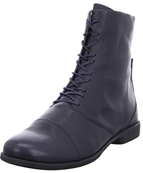 THINK! Damen AGRAT Leder gefütterte nachhaltige Stiefelette, Navy, 39.5 EU