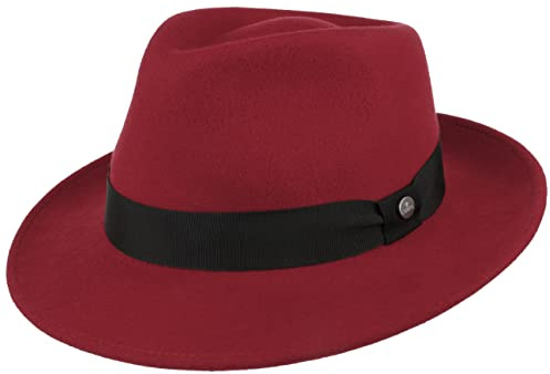 LIERYS City Cappello in Feltro Lana Uomo Donna Idrorepellente Confezionabile Fedora Bogart Estate Inverno