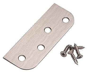 Hinge Blanks for Door Hinges - Filler Plates - 4 Inch with 5/8 Inch - 3 Pack (Satin Nickel)