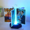 ZEEYUAN Automatische Drehender Bilderrahmen 10x15 mit Led 10 Fotos Transparente Fotorahmen für viele Bilder aus Acryl Moderner Rahmen für Hochzeit Familien Geburtstag…