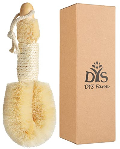 Dry Brushing Körperbürste – Trockene Haut Bürsten Vegane Natürliche Sisalborsten für Lymphdrainage und Cellulite, Peeling Body Scrubber für Bad Dusche Massage Durchblutung Verbesserung