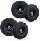 Relaxdays Roue de Diable, Lot de 4, en Caoutchouc, 260x85 mm, increvables, 16 mm, 4.1/3.5-4 essieu, jusqu'à 150 kg, Noir