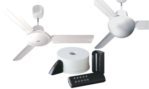 GASFRIGO - Ventilatore vortice da soffitto con luce e telecomando. Kit composto da: 61751 NORDIK EVOLUTION R 120/48” + 22386 TELENORDIK 5TR + 22414 EVOLUTION LIGHT KIT ES