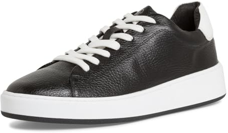 MARCO TOZZI by Guido Maria Kretschmer Herren Sneaker flach aus Leder mit dicker Sohle, Schwarz (Black White), 42 EU