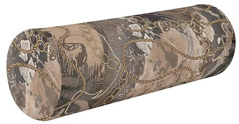 Round Cervical Roll Bolster Pillow Decorative Neck Roll Pillow Case Round Pillow Insert Roller Pillow for Back Neckroll Pillows for Bed Dirty Graffiti