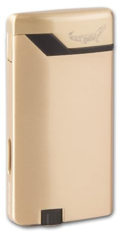 Feuerzeug Flat Flame Formula Crocodile Gold