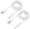 Lot de 2 câbles de charge DC - Chargeur USB vers DC - Adaptateur USB vers DC - Câble USB vers DC - Instrument - Fer - Blanc