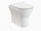 Balterley Round Back to Wall Toilet Pan & Soft Close Seat, Rimless Back to Wall Toilet Unit, Space Saving Toilets for Bathroom, BTW Toilets for Bathrooms - 365mm x 500mm x 417mm (White)
