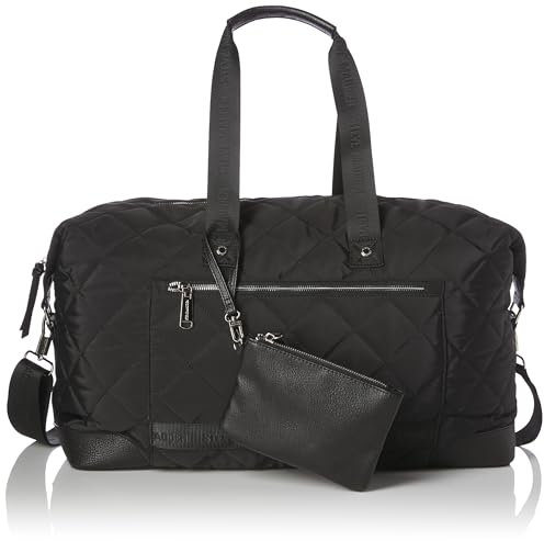 Steve Madden Amos Nylon Quilted Weekender, Schwarz, Einheitsgröße