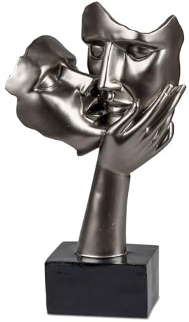 formano Deko Liebespaar auf Sockel Metallic 39 cm Skulptur Figur Statue Paar