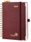 POPRUN Kalender 2025 Tagesplaner Ringbuch mit Hardcover 21,5 x 14,5 cm, Tageskalender A5 1 Tag 1 Seite (Montag - Sonntag), Terminplaner (Jan.2025-Dez.2025) mit Plastiklineal - Burgund