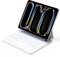 GOKOCO Magnetic Keyboard Case for 2024 iPad Pro 13(M4) 7th Gen Case with Keyboard Magnetic Floating Cantilever Stand Multi-Touch Trackpad Wireless 7 Color Backlit with Power display UK Layout-White