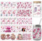 arricraft 10 Blatt Pink Cowgirl UV DTF Cup Wrap 10 Stile Stiefel Hufeisen Bullenschädel Regenbogen Rubbelbilder Zum Aufreiben Wasserfestes PVC Papier Abziehbilder Zum Selbermachen 16OZ Glas Tassen