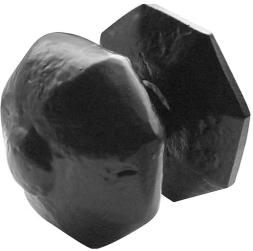 Loops Elegant Antique Black Centre Door Knob - 72mm Diameter - External Front Door Knob