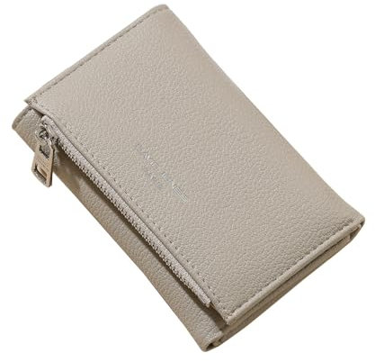 David Jones - Porte-Monnaie Femme Simili Cuir - Porte-Cartes Petit Portefeuille Cuir synthétique PU - Poche à Billets et Pièces - Gris