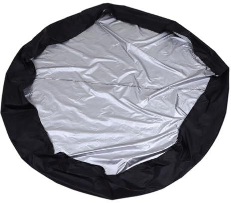 Bâche de protection ronde pour spa, jacuzzi, noire, 200 x 200 cm, pour protéger la baignoire, la piscine et la terrasse, durable et résistante aux intempéries