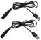 Leloco 5V USB-Rasierer- Netzkabel 2 Stück,Elektrorasierer Netzkabel für Braun-Rasierer，Ladegerät Adapter kompatibel mit Braun Elektrorasierer Serie 9/7/6/5/4/3/2/1, Rasierer für Braun Serie