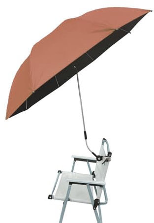 DUEYUN Strandkorbschirm, Stuhlschirm mit Klemme, UV Schutz 50+ 360° Verstellbarer für Liegestuhl Balkonstuhl Gartenstuhl Campingstuhl Terrassenstühle Strandstuhl (Rote Bohnenpaste)